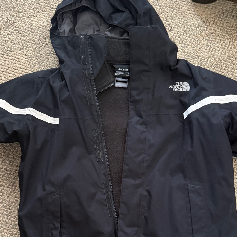 The North Face Black and White 3in1 Hooded Jacket
